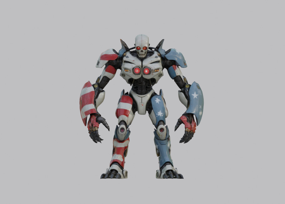 Evil Cyborg Pack 3D model_10