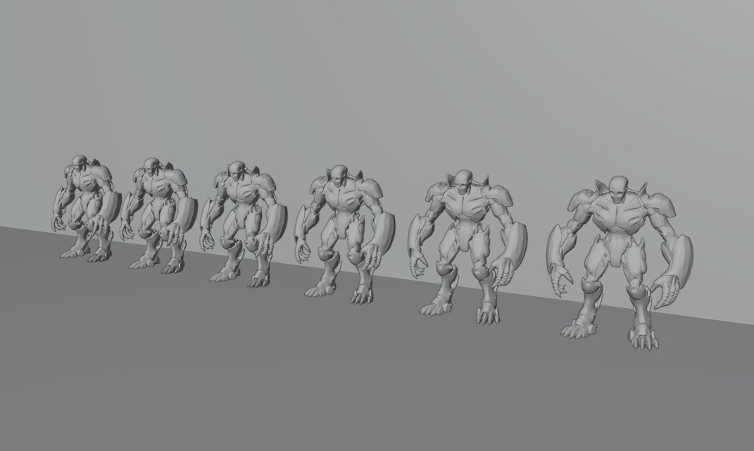 Evil Cyborg Pack 3D model_3