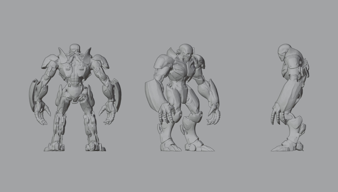 Evil Cyborg Pack 3D model_16