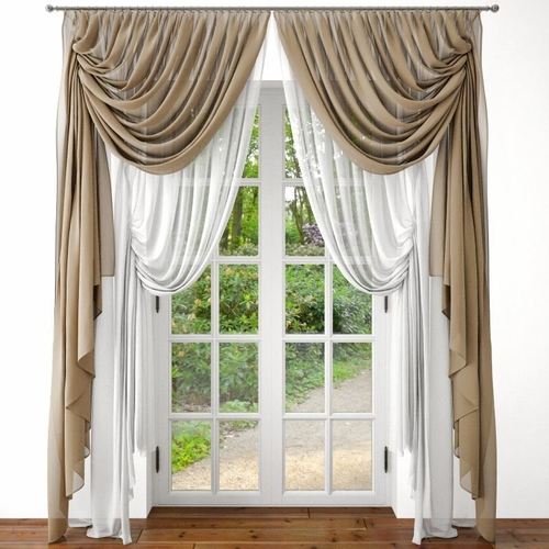 Curtain drapes for living room