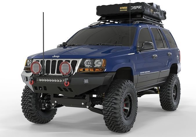 jeep grand Cherokee 2005 overland 4x4  3D model