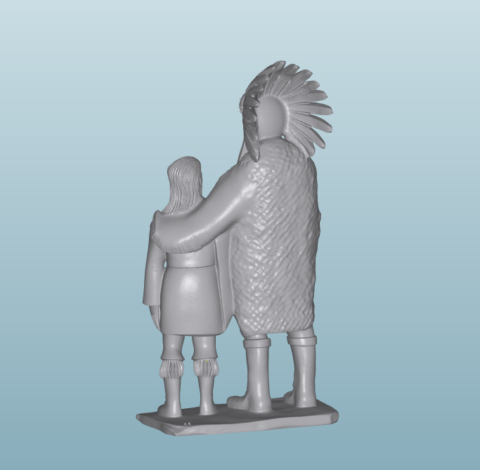 INDIAN  W26 Native American Figures 3D print model_1