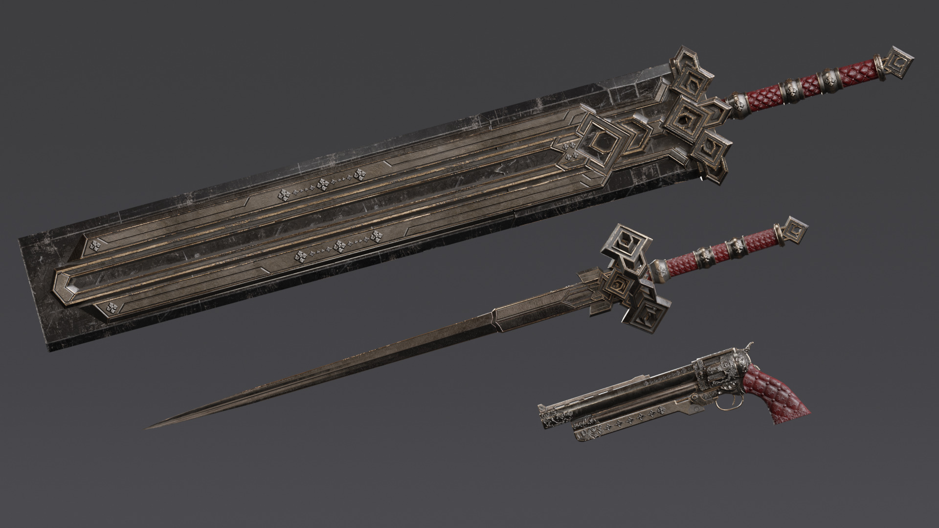 NYX - Vampire Hunter  - Fantasy Female Warrior Game Character 3D model_20