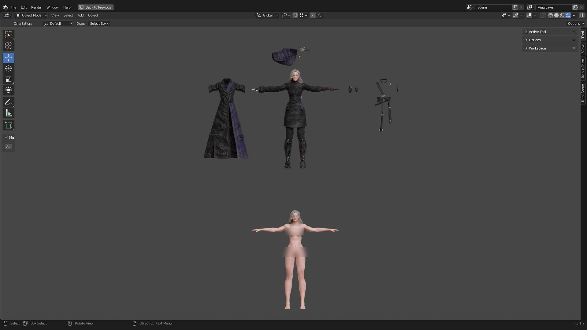 NYX - Vampire Hunter  - Fantasy Female Warrior Game Character 3D model_29