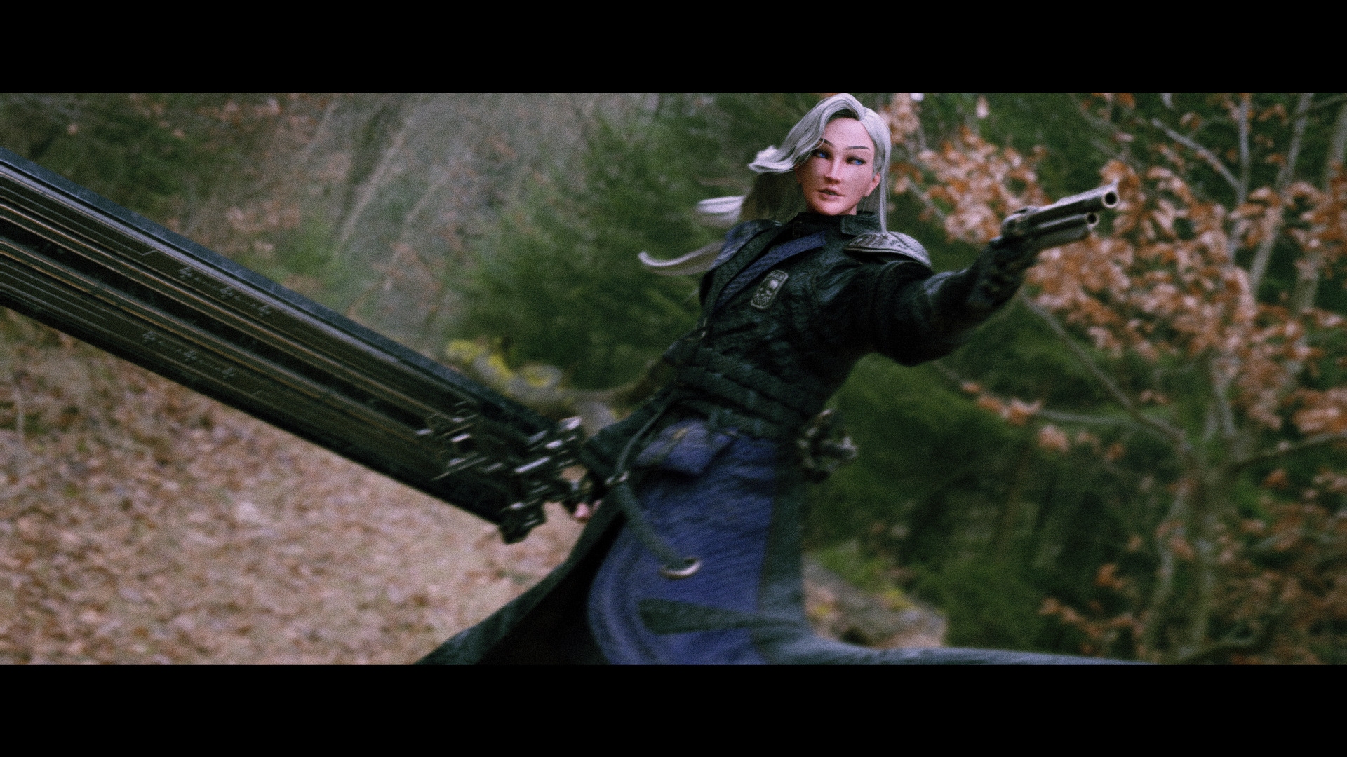 NYX - Vampire Hunter  - Fantasy Female Warrior Game Character 3D model_5