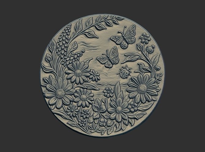 flowerwalldecor cnc model 3D print model