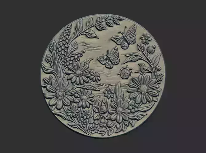 flowerwalldecor cnc model 3D print model