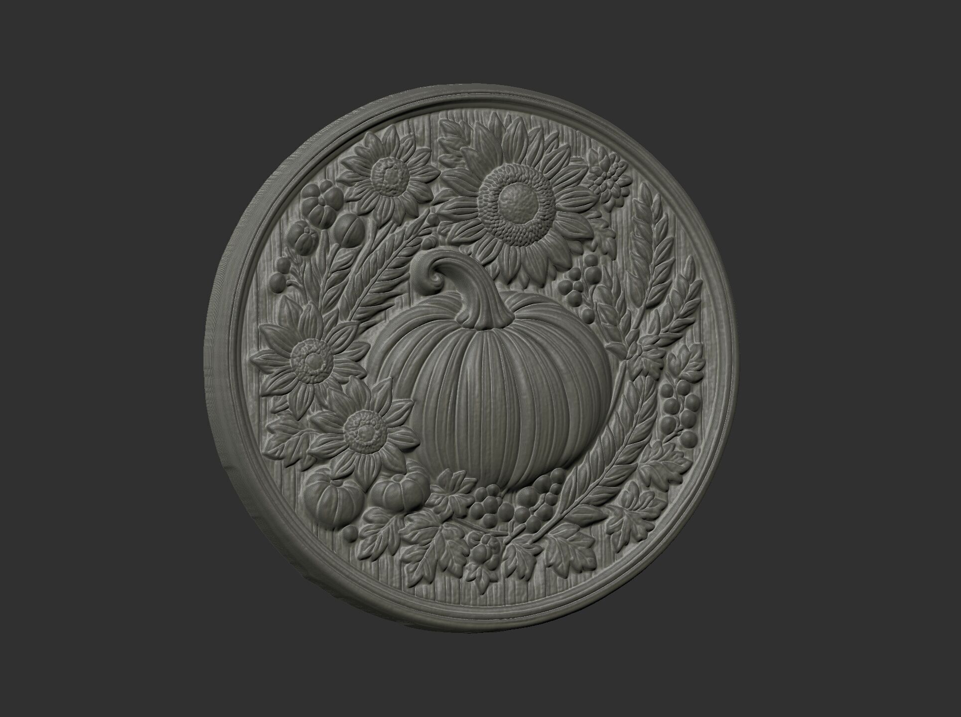 pumpkin harvest themed cnc model 3D print model_14