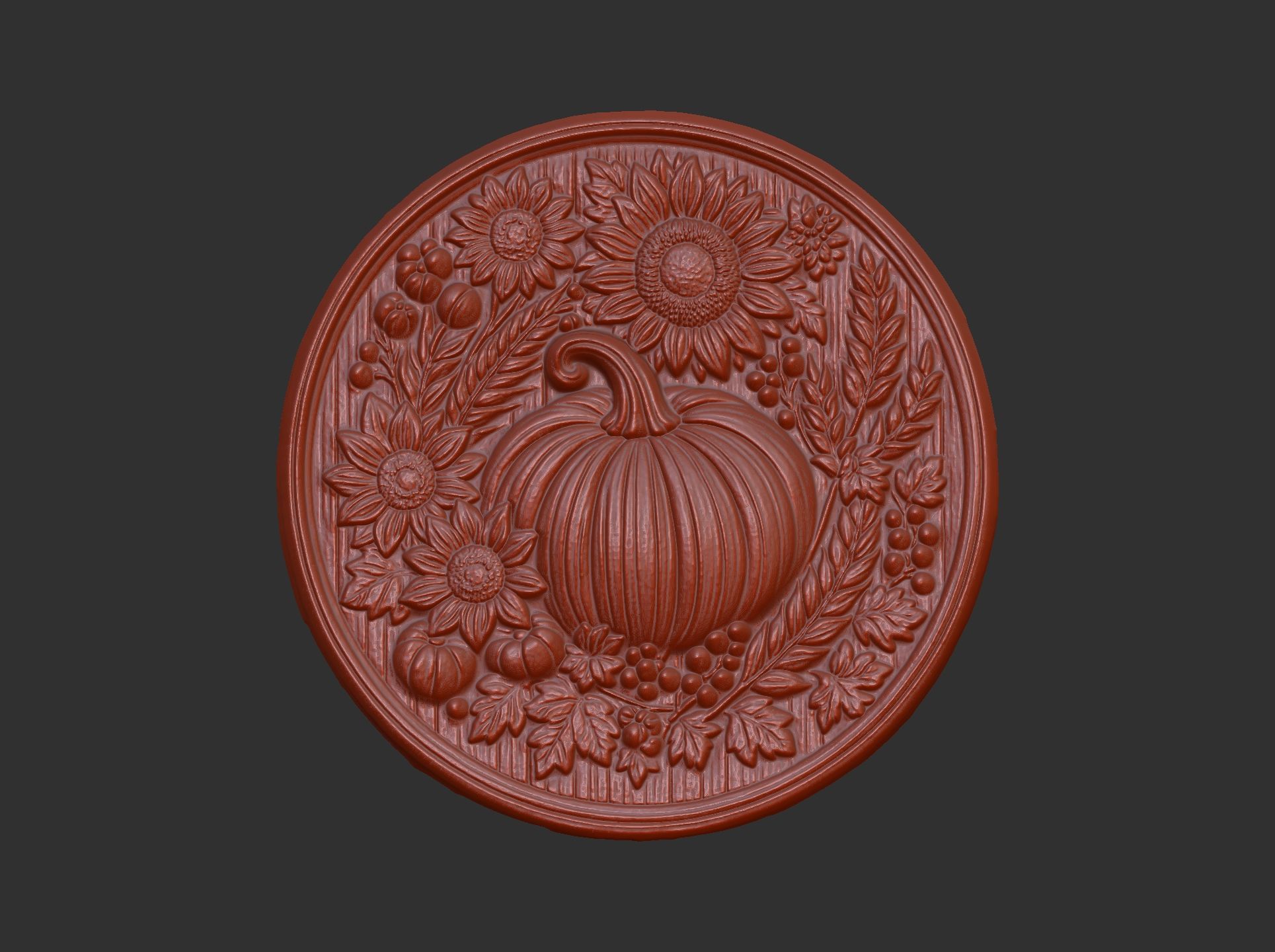 pumpkin harvest themed cnc model 3D print model_13