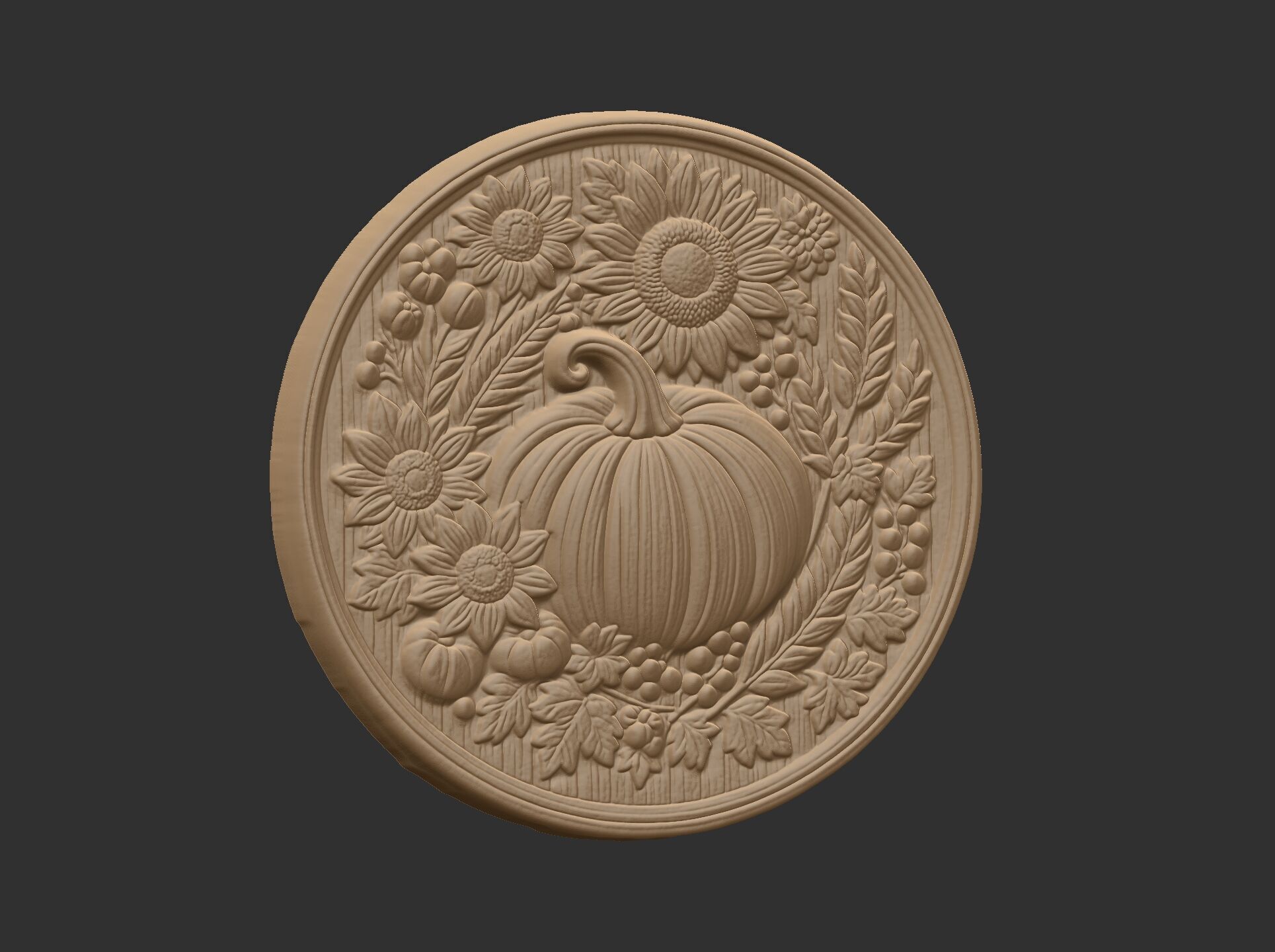 pumpkin harvest themed cnc model 3D print model_12