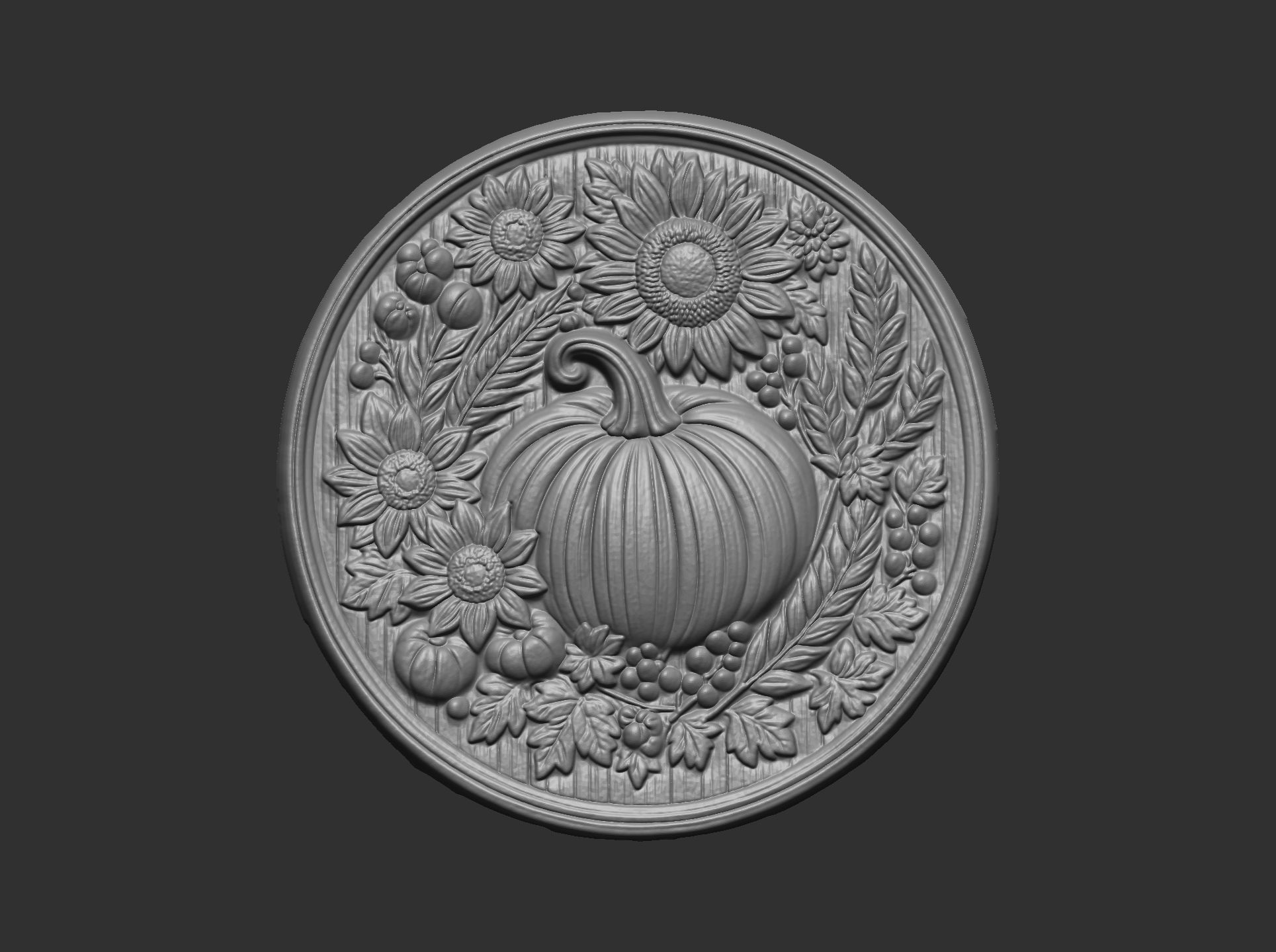 pumpkin harvest themed cnc model 3D print model_9