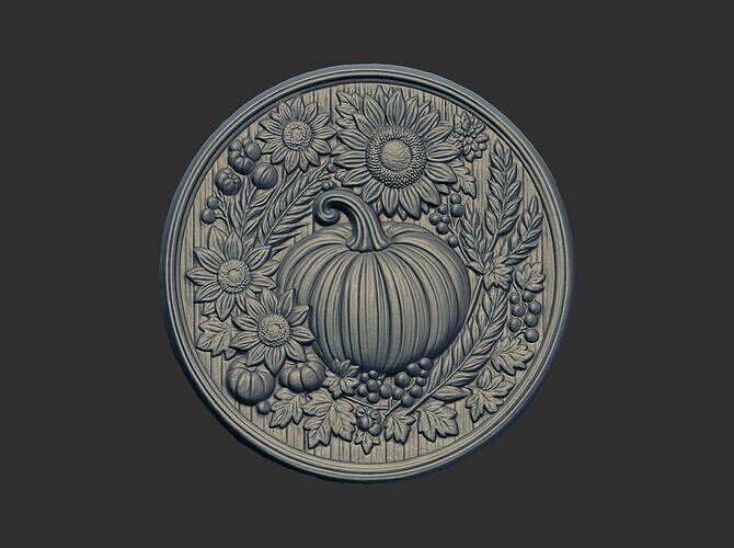 pumpkin harvest themed cnc model 3D print model