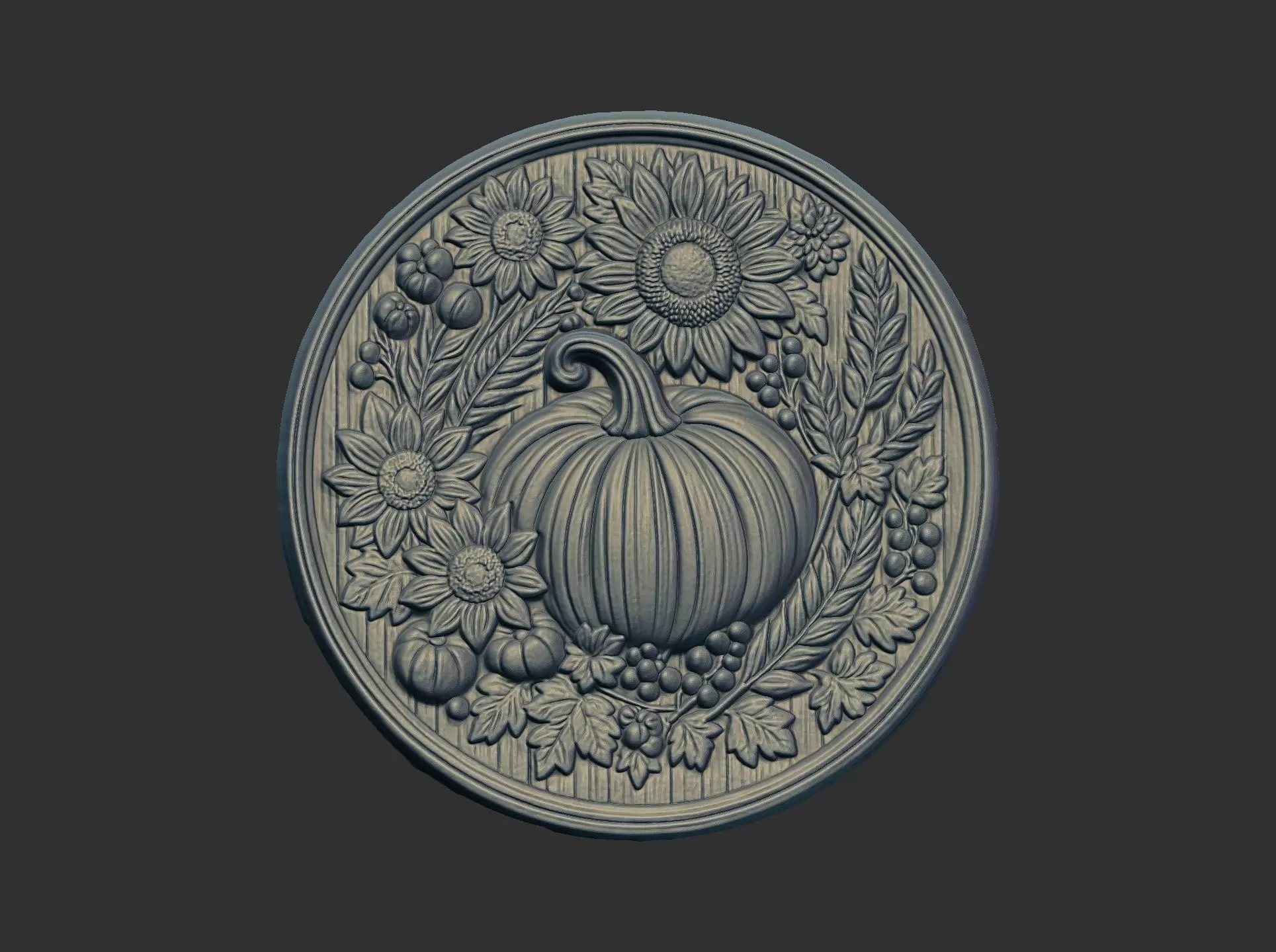 pumpkin harvest themed cnc model 3D print model_0