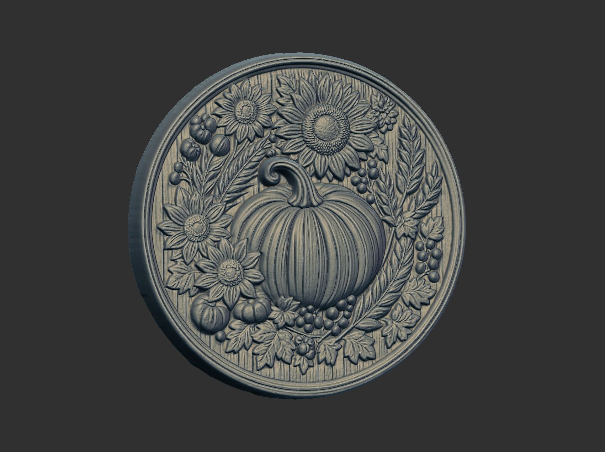pumpkin harvest themed cnc model 3D print model_2