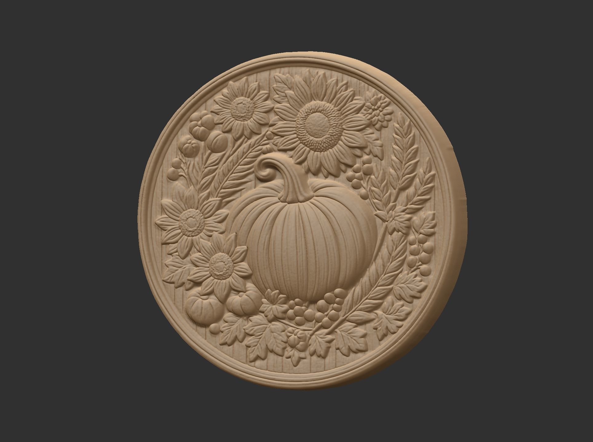 pumpkin harvest themed cnc model 3D print model_6
