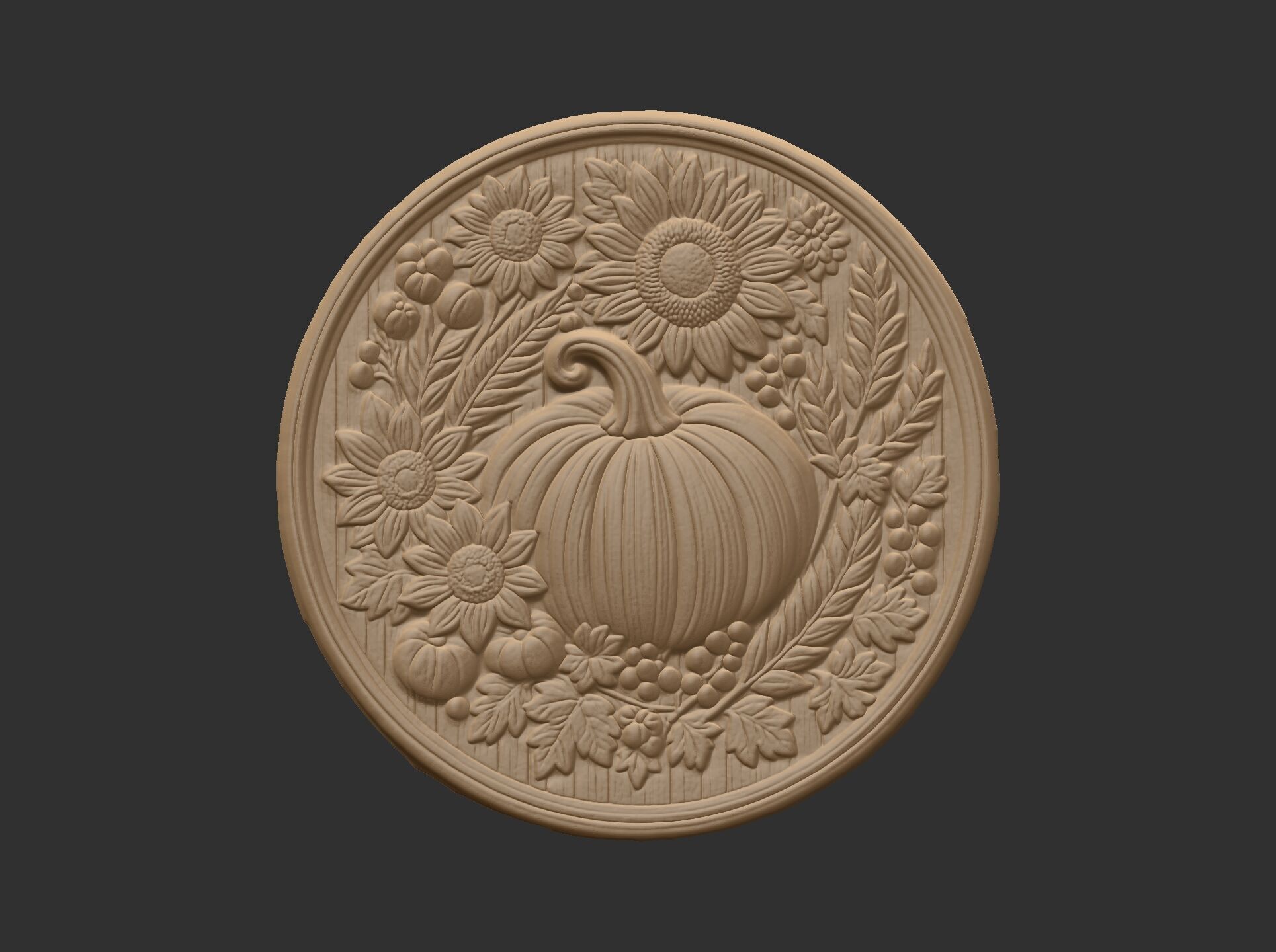 pumpkin harvest themed cnc model 3D print model_7