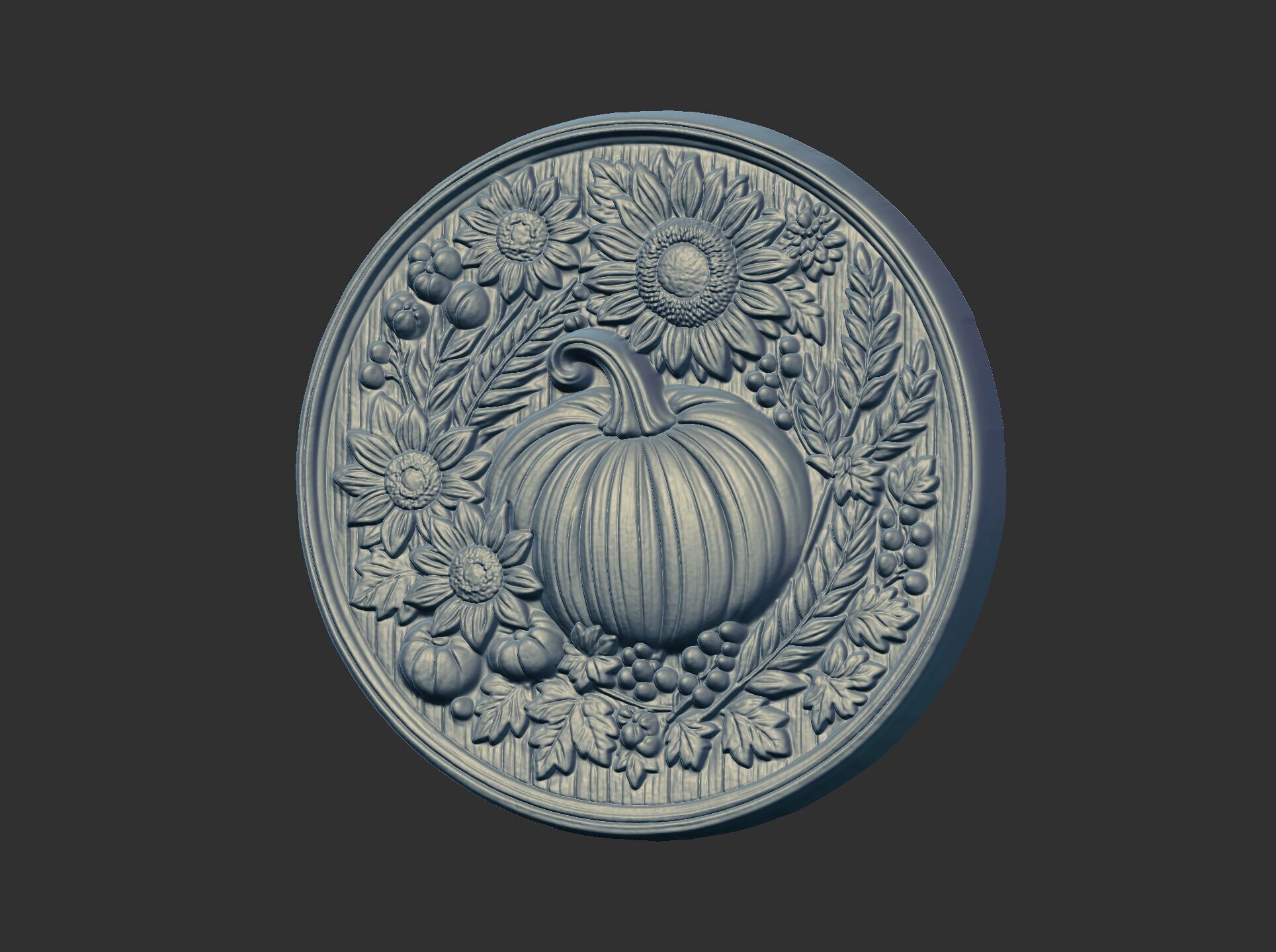 pumpkin harvest themed cnc model 3D print model_3