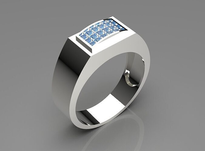 gold men ring mr0208 3D print model