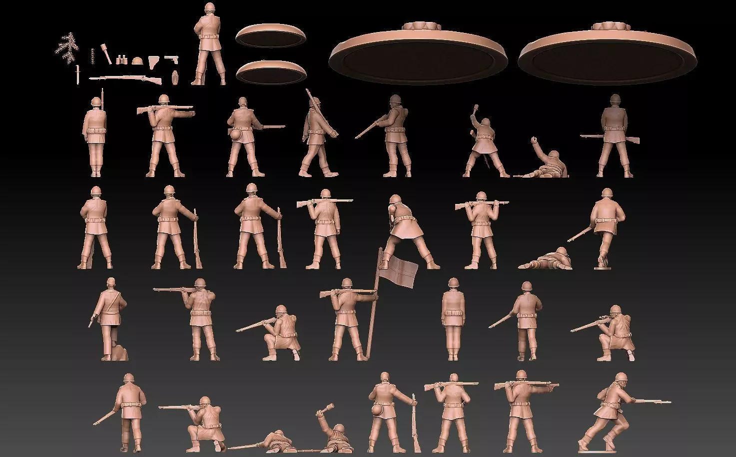 Swedish WW2 Rifle Platoon Early-War Era 3D print model_3