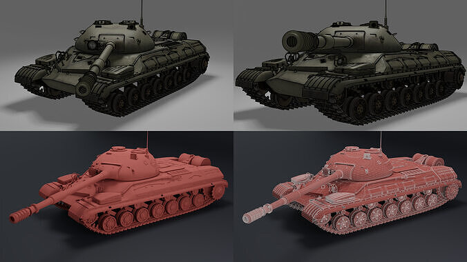 Stylized Tank with Toon Shader 3d Model 3D model