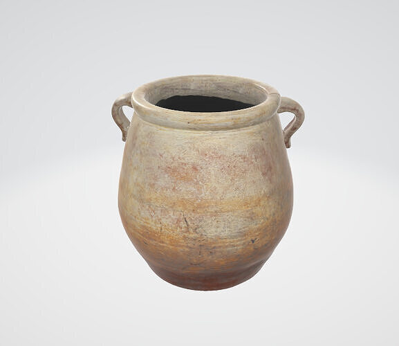 Creative Co-Op Bleached Terra-Cotta Urn 3D model