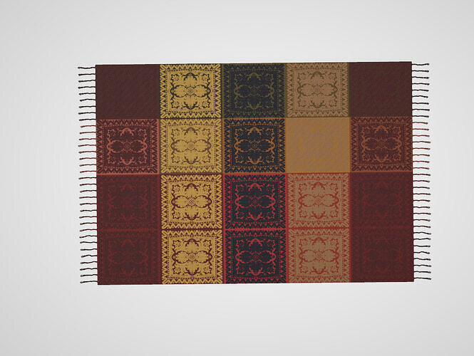CUEERBOT Boho Sofa Throw Cover 3D model