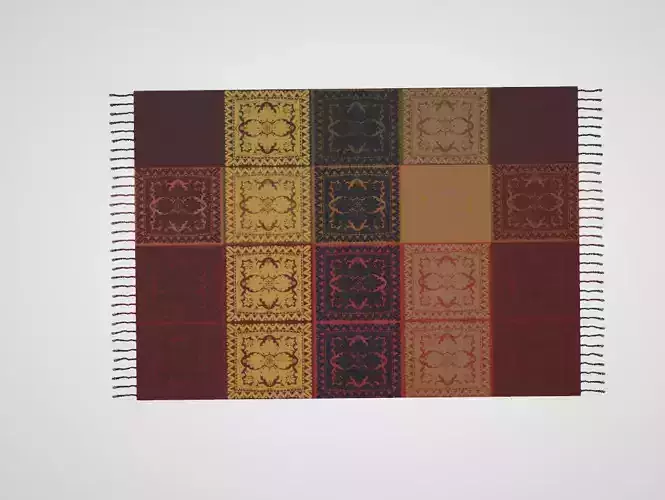 CUEERBOT Boho Sofa Throw Cover 3D model