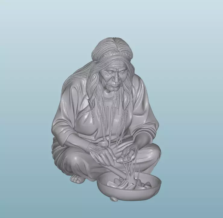 INDIAN W31 Native American Figures 3D print model_0