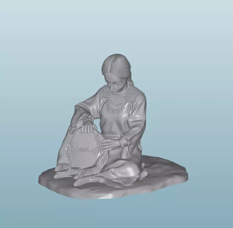 INDIAN  W32 Native American Figures 3D print model_0