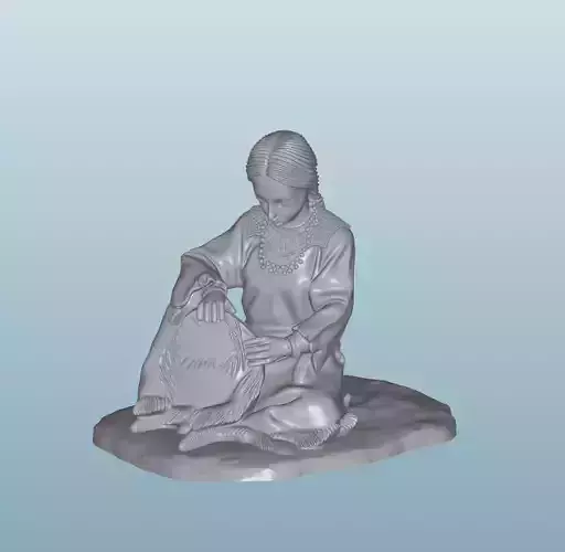 INDIAN  W32 Native American Figures 3D print model