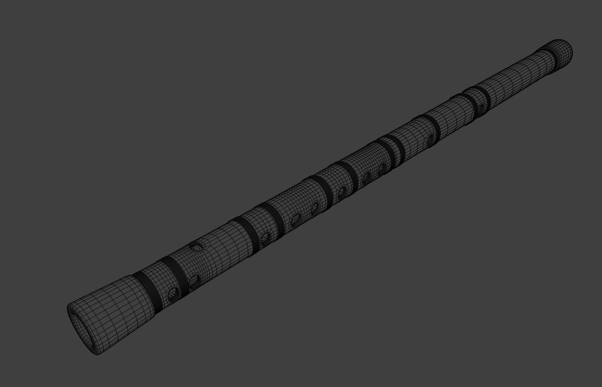 bamboo flute 3D print model_1