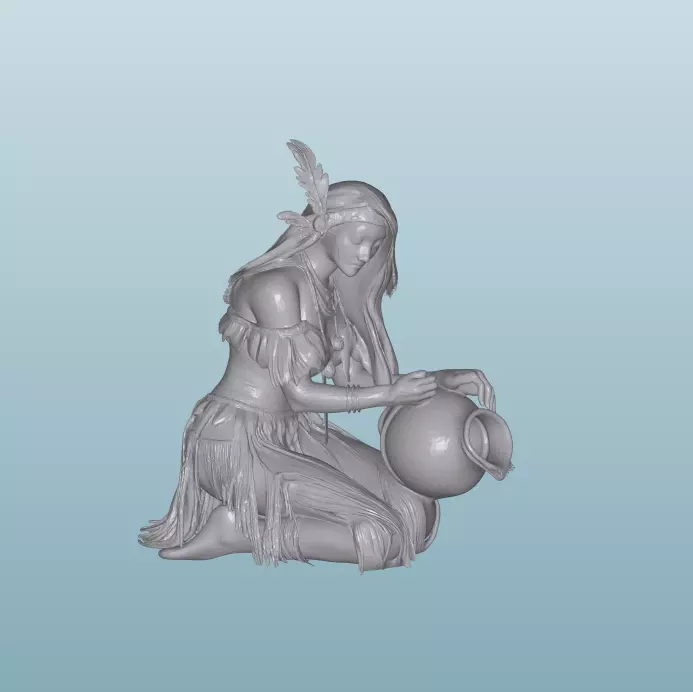 INDIAN W35 Native American Figures 3D print model_0