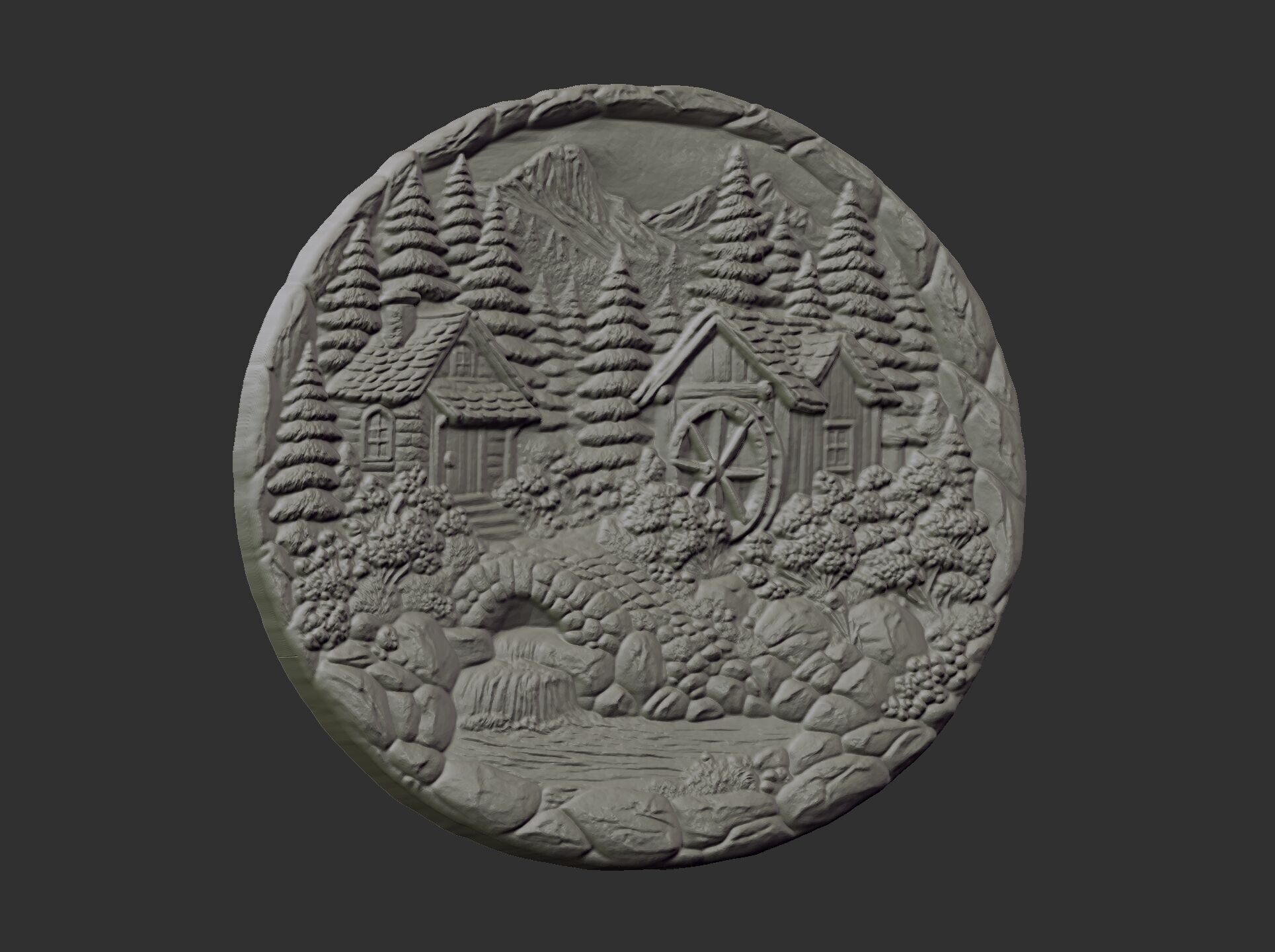 nature themed houses wall decor cnc model 3D print model_18