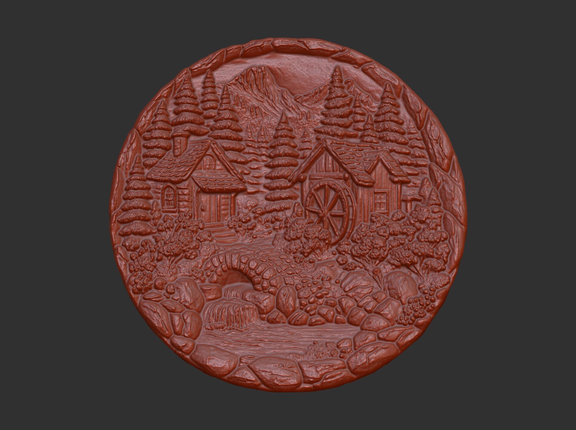 nature themed houses wall decor cnc model 3D print model_14