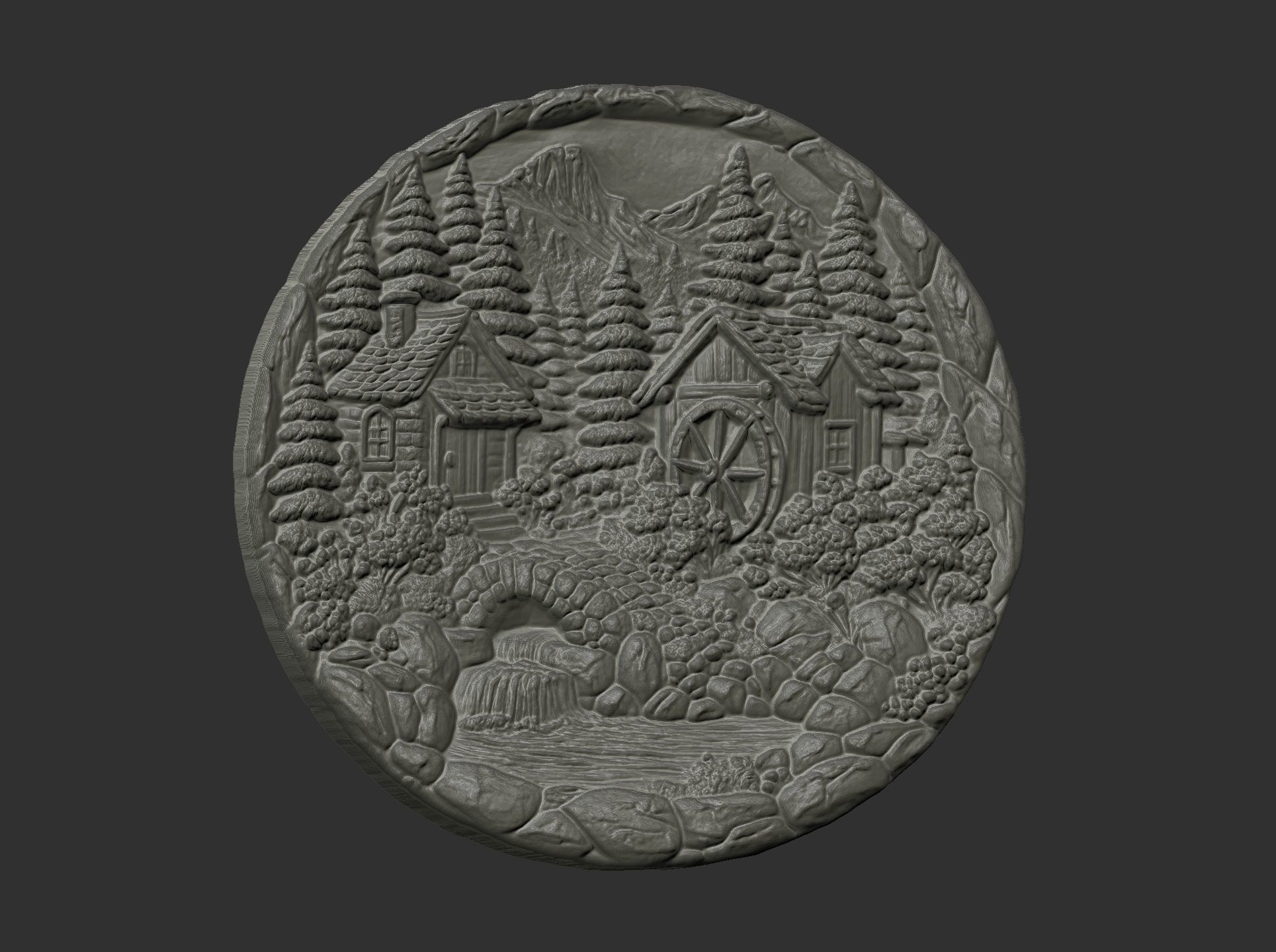 nature themed houses wall decor cnc model 3D print model_17
