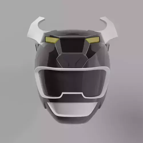 Power Rangers Wild Force Gao Black Helmet Wearable model 3D print model