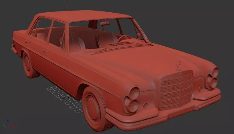 Mercedes Benz 280 W108 SEL 1972 3D print model_0