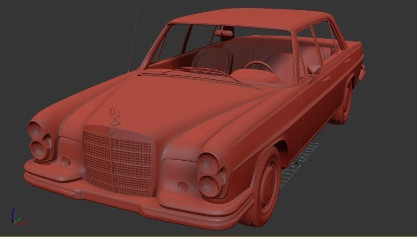 Mercedes Benz 280 W108 SEL 1972 3D print model_1