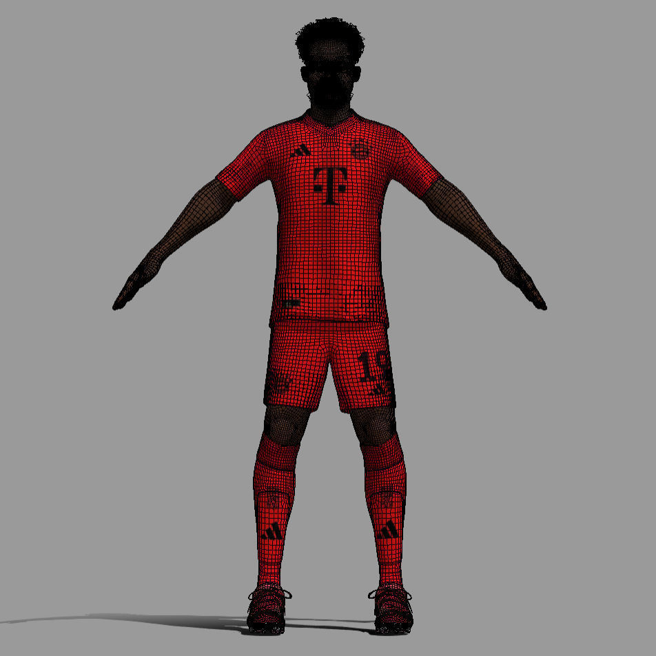 T-P Rigged Alphonso Davies Bayern Munich 24-25 3D model_5