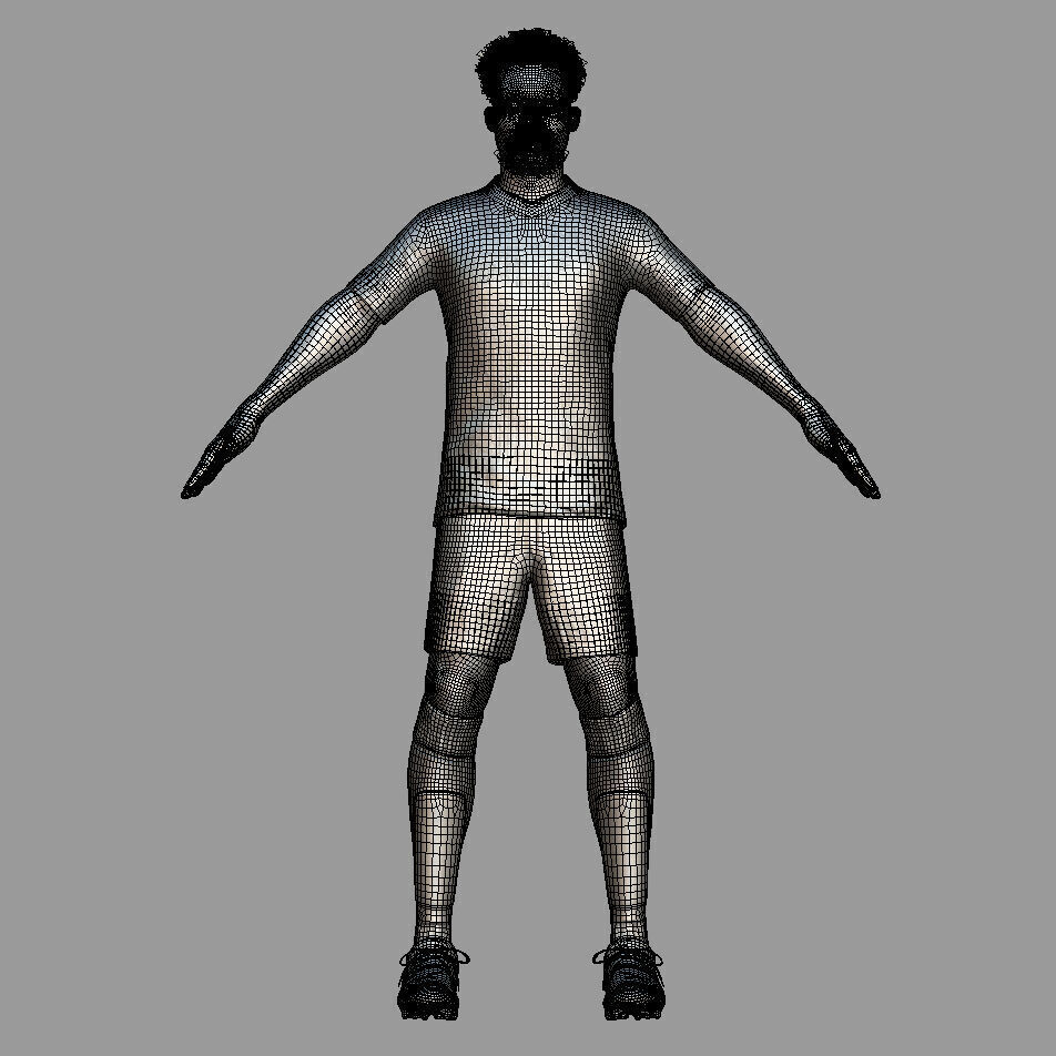 T-P Rigged Alphonso Davies Bayern Munich 24-25 3D model_4