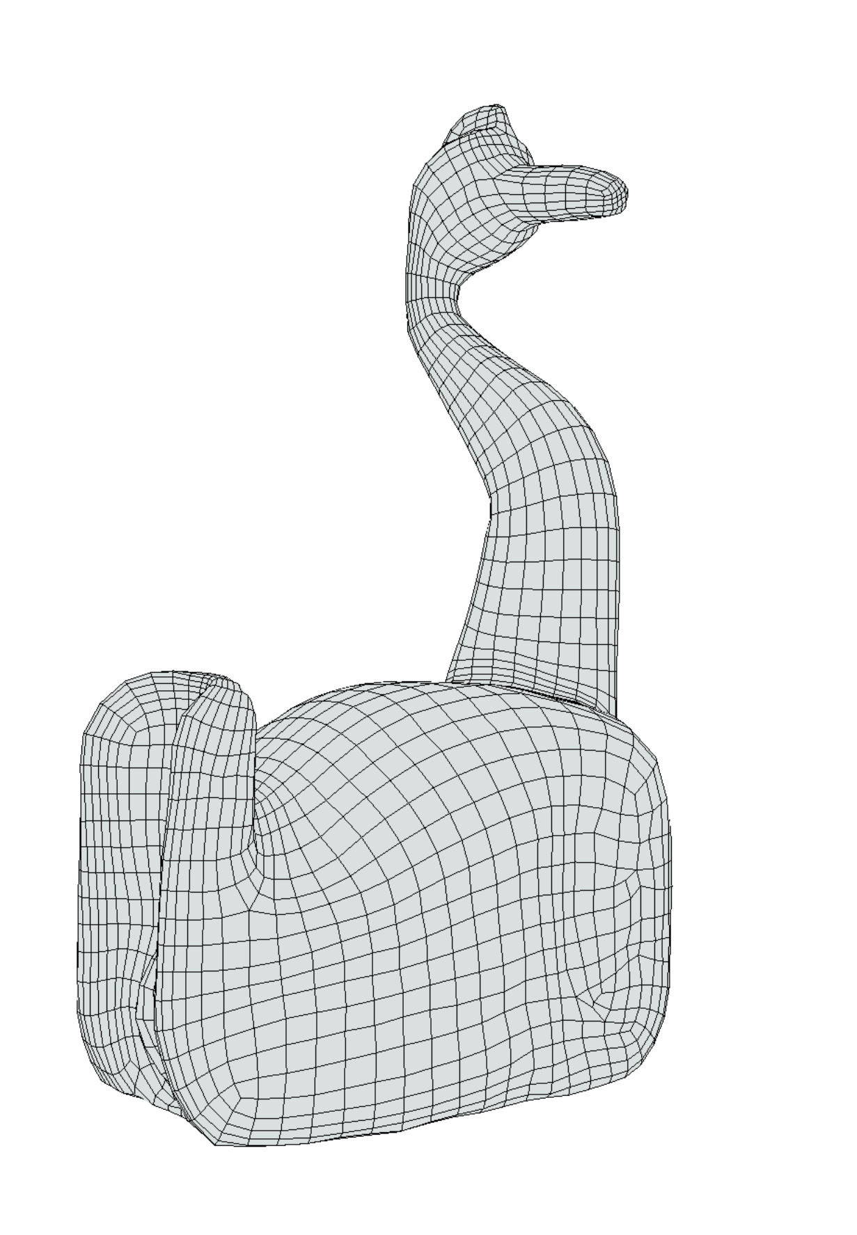  Bird Figure Low-poly 3D model_9