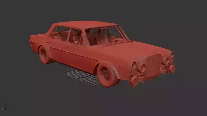 Mercedes Benz 300 W108 SEL AMG Red Pig 1969