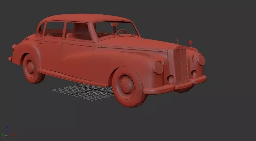 Mercedes Benz 300 Limousine W186 1951 3D print model_0