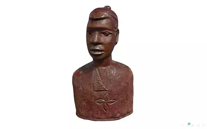 Wooden Male Bust