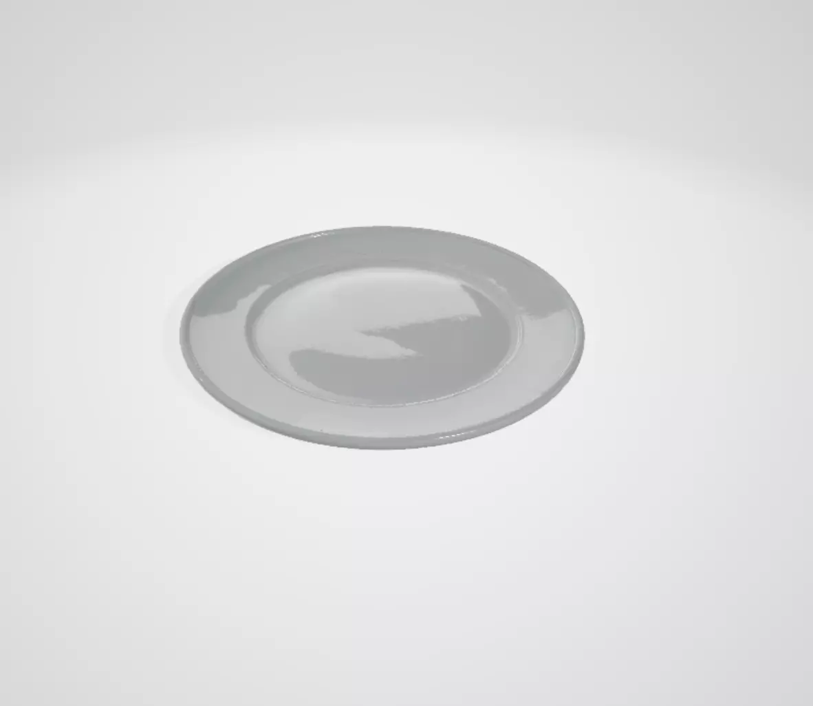 Plate Low-poly 3D model_0