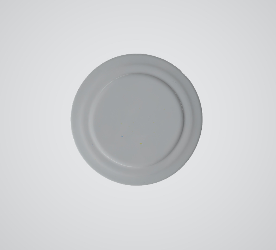 Plate Low-poly 3D model_2
