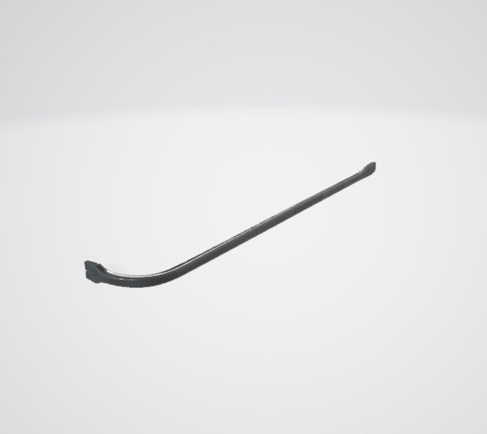 Crowbar Low-poly 3D model_1