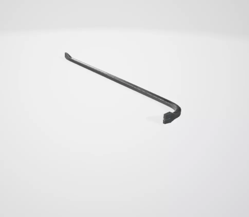 Crowbar Low-poly 3D model_0