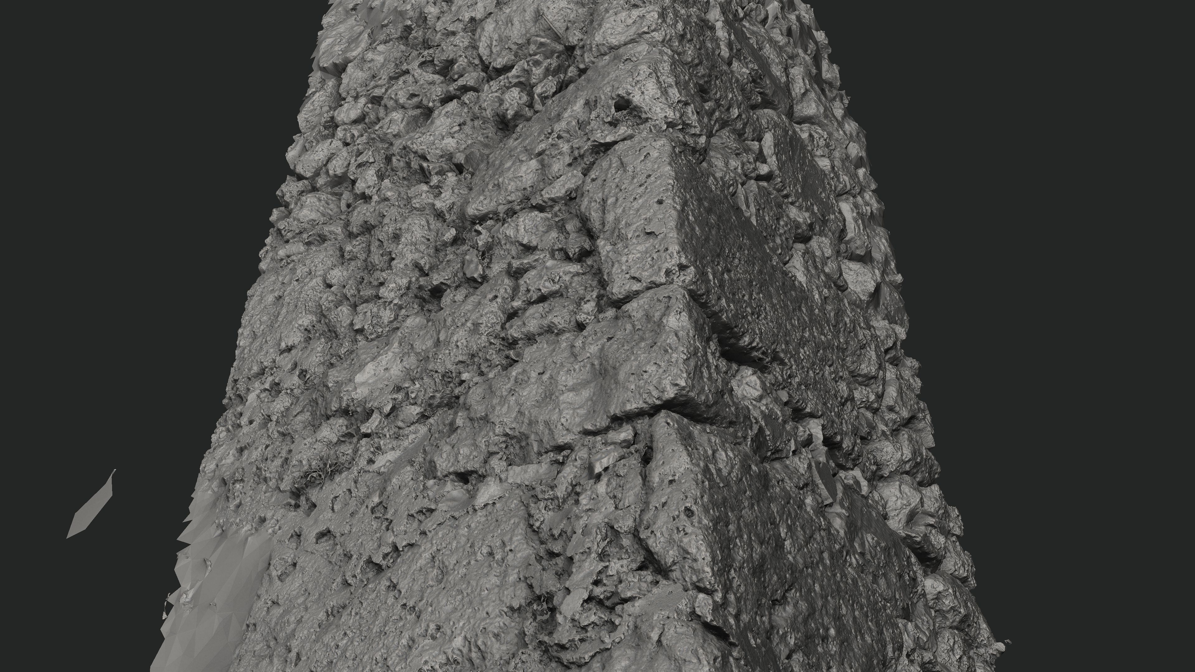 Abandoned House Ruined Part Scan - Wall Corner 01 3D model_15