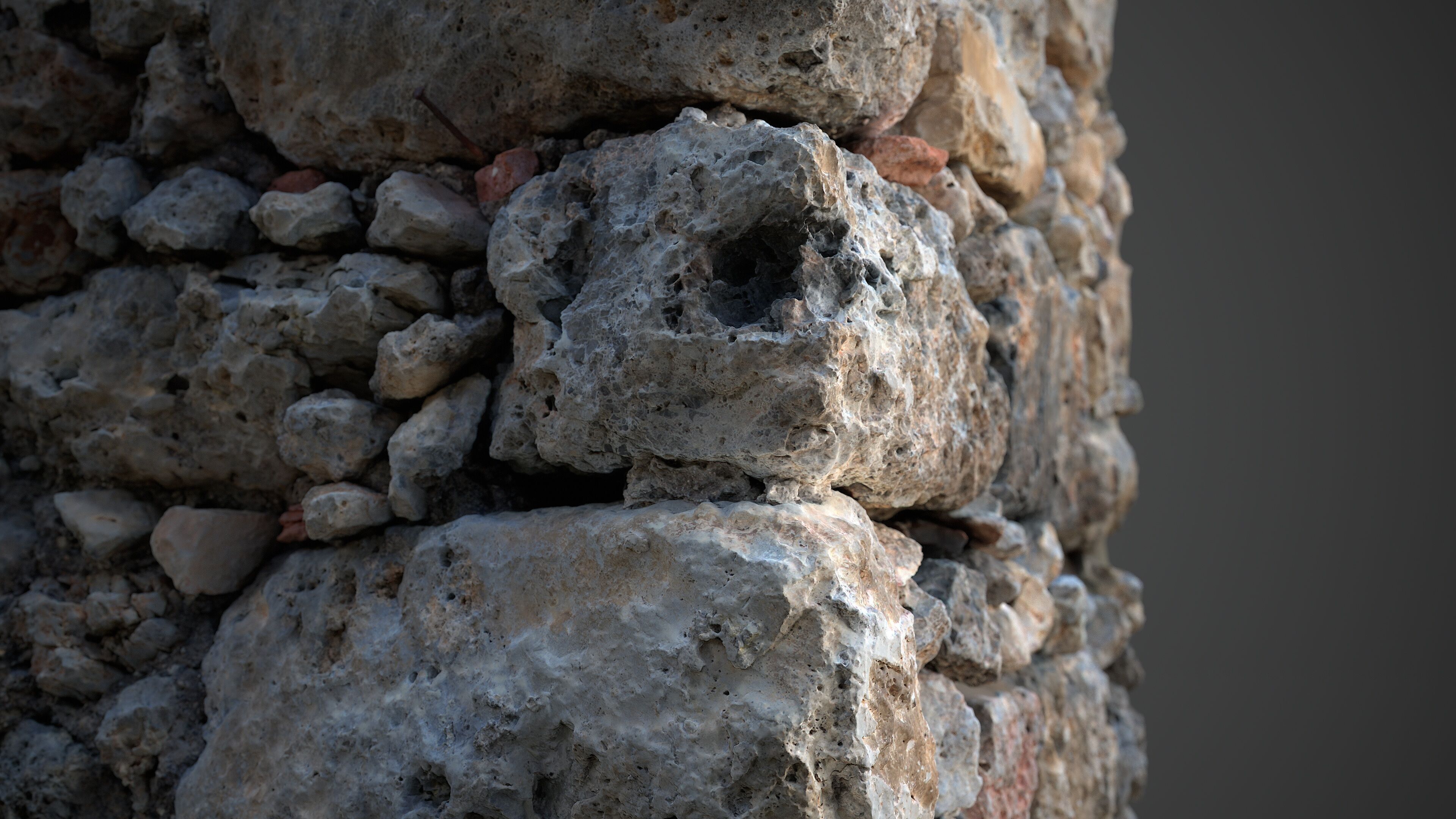Abandoned House Ruined Part Scan - Wall Corner 01 3D model_5